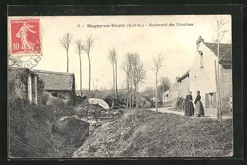 AK Magny-en-Vexin, Boulevard des Ursulines