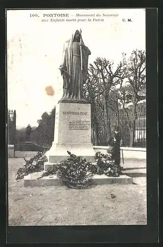 AK Pontoise, Monument du Souvenir aux Enfants morts pour la Patrie