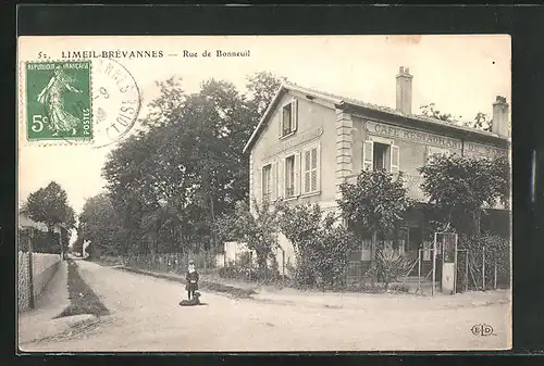 AK Limeil-Brévannes, Rue de Bonneuil, Strassenpartie