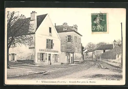 AK Villecresnes, Grande-Rue près la Mairie, Strassenpartie