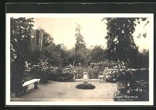 AK Saint-Maurice, Seine et Oise, Parkanlagen