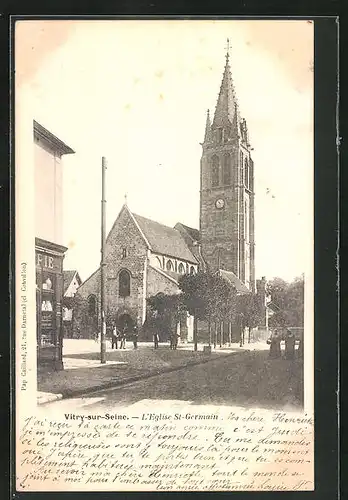 AK Vitry-sur-Seine, L`Eglise St-Germain