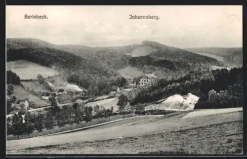 AK Berlebeck, Ortsansicht mit Johannaberg