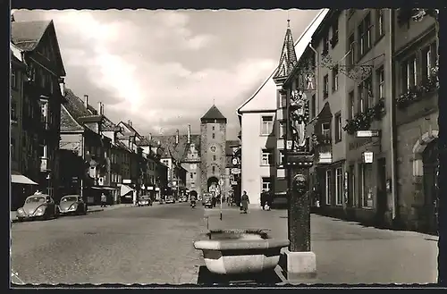 AK Villingen / Schwarzwald, Blick zum Obertor