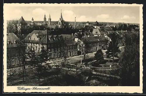 AK Villingen / Schwarzwald, Panoramablick mit Parkpartie aus der Vogelschau