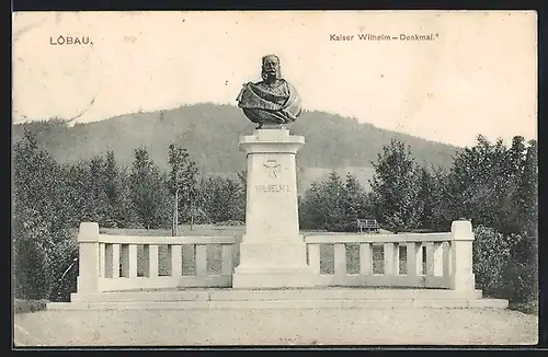 AK Löbau i. Sa., Kaiser Wilhelm-Denkmal
