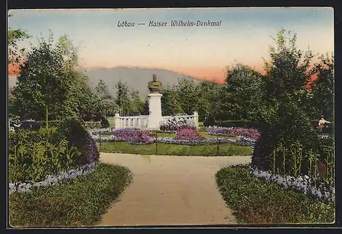 AK Löbau i. Sa., Kaiser Wilhelm-Denkmal