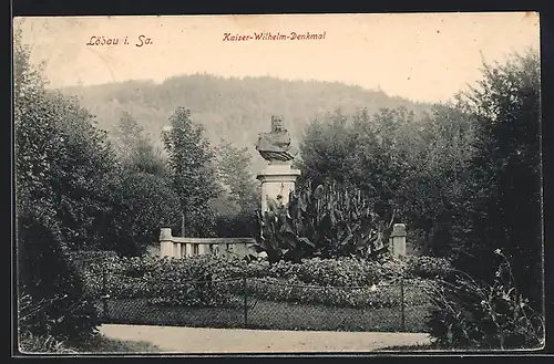 AK Löbau i. Sa., Kaiser-Wilhelm-Denkmal
