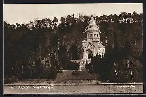AK Starnberg, Votivkapelle für König Ludwig II. am Starnberger See