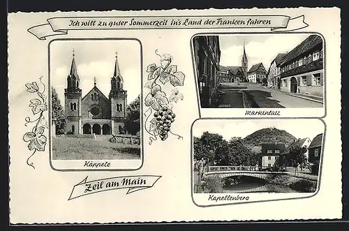 AK Zeil am Main, Kapelle, Marktplatz, Kepellenberg