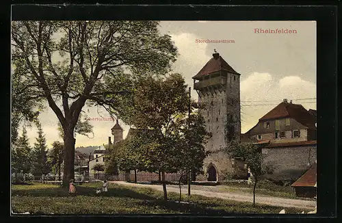 AK Rheinfelden, Obertorturm und Storchennestturm