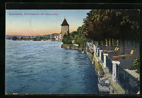 AK Rheinfelden, Kronengarten mit Messerturm