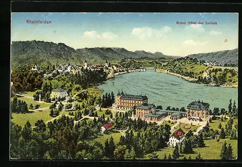 AK Rheinfelden, Grand Hotel des Salines aus der Vogelschau