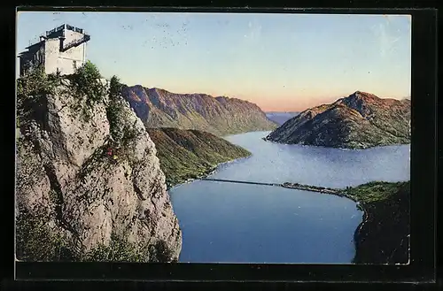 AK Lugano, Lago di Lugano, Ponte di Melide dal Monte San Salvatore