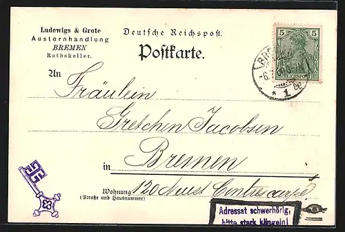 Lithographie Bremen, Gasthaus Rathskeller, Bachusfass