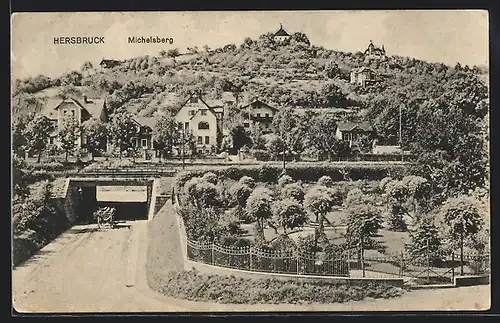 AK Hersbruck, Ortspartie mit Michelsberg