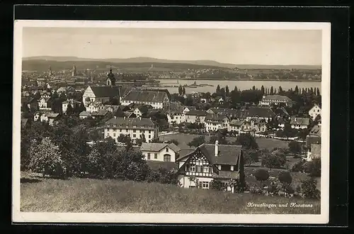 AK Kreuzlingen, Panorama mit Blick auf Konstanz