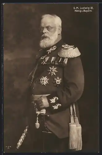 AK Portrait König Ludwig III. in Uniform