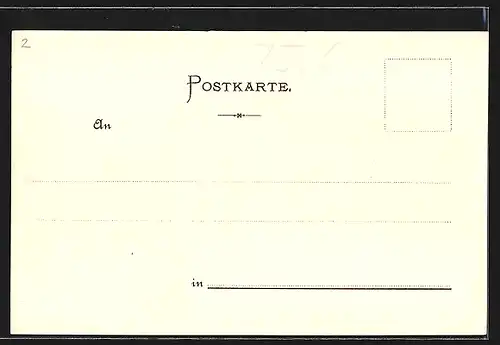 Lithographie Herrenalb, Hotel zur Post mit bewaldeten Hügeln im Hintergrund