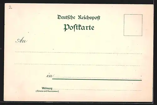 Lithographie Karlsruhe, Residenzschloss, Stadtgarten, Schwarzwaldhaus