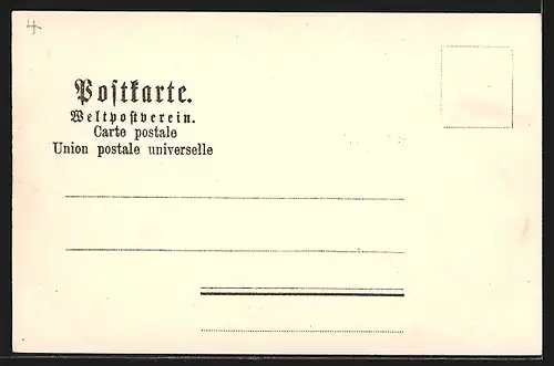 Lithographie Bremen, Bahnhof, Parkhaus, Gerichtsgebäude, Freihafen, Markt