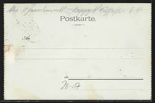 AK Der Rattenfänger von Hameln mit Frau am See, Gedicht