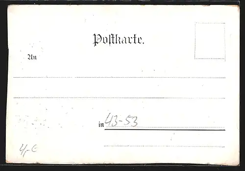 Lithographie Münchener Schäfflertanz 1900, Offizielle Ausgabe des Tänzer-Comités, Vortänzer Faustin Bauer