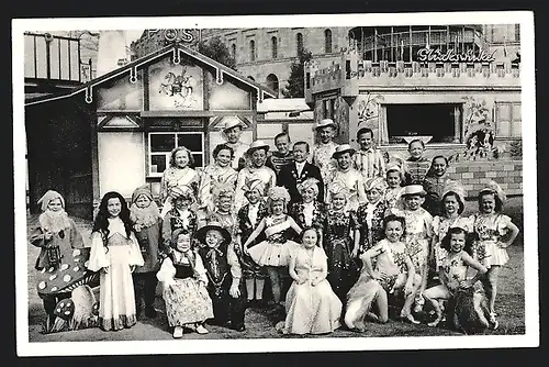 AK C.H. Schäfers Circus-Stadt Liliput, Gruppe Liliputaner