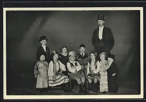 AK Gruss von H. F. Zimmermann`s Liliput-Künstler-Truppe