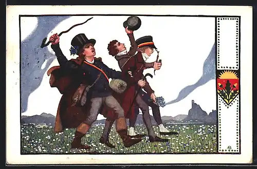 AK Deutscher Schulverein Nr. 147: Knaben auf Wanderschaft