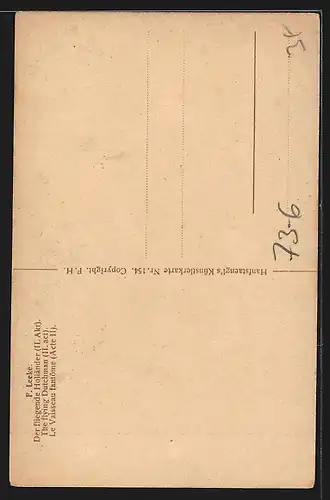 AK Richard Wagner's Der fliegende Holländer, II. Akt