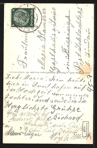 AK Kleiner Junge in Bergsteigermontur mit Pfeife und Spitzhacke, Wer geht mit auf`s Nebelhorn?