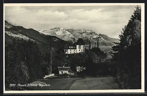 AK Thusis, Blick zum Schloss Tagstein