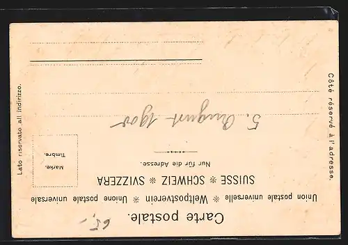 Passepartout-Lithographie Neuchâtel, Monument de la Republique