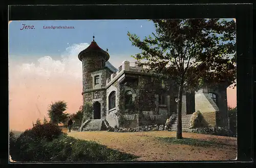 AK Jena, am Gasthaus Landgrafenhaus