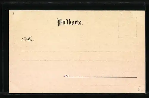 Lithographie Schliersee, Ortspartie im Gebirge