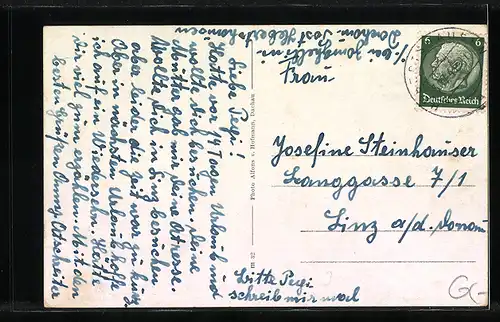 AK Dachau, Ortspartie an der Brücke