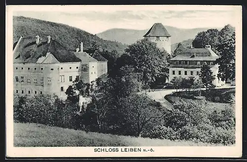 AK Leiben, Schloss Leiben, Blick zum Schloss