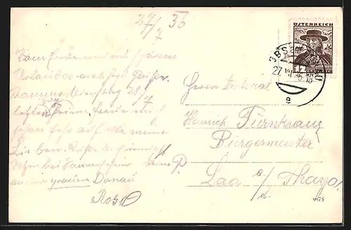 AK Ybbs a. d. Donau, Promenade an der Donau