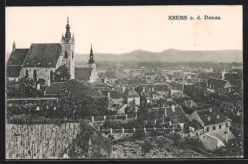 AK Krems a. d. Donau, Ortsansicht aus der Vogelschau