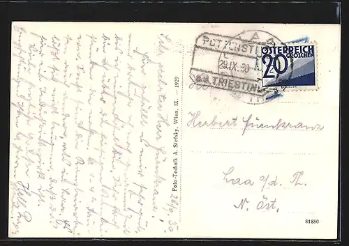 AK Weissenbach an der Triesting, Ortsansicht mit Kirche