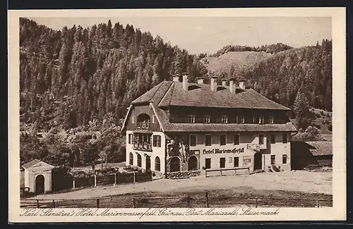 AK Grünau, Hotel Marienwasserfall, Ihnh. Karl Stenitzer