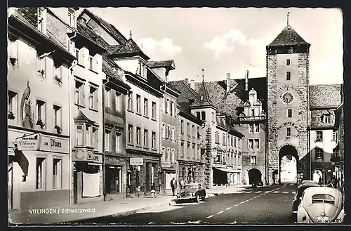 AK Villingen, Strassenpartie im Ort