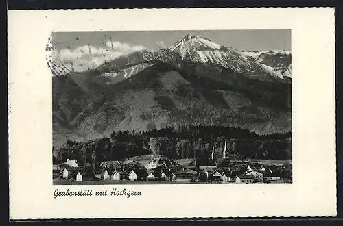 AK Grabenstätt, Ortsansicht mit Hochgern