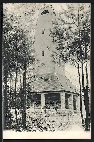 AK Wilhelmsfeld, Aussichtsturm am Weissen Stein