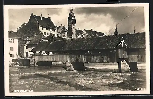 AK Bremgarten, Flusspartie mit Brücke