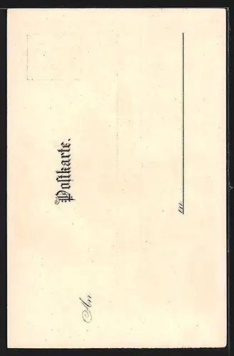 Künstler-AK Kempten, Die Burghalde aus der Ferne