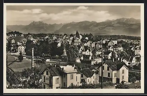 AK Rüti / Zch., Panorama aus der Vogelschau