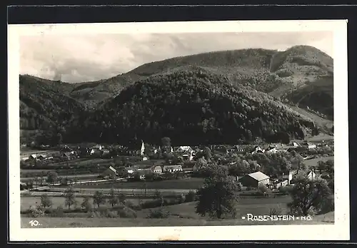 AK Rabenstein, Ortsansicht vom Berg aus