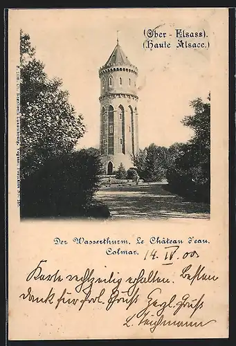 AK Colmar, Le Chateau d`eau, Wasserturm